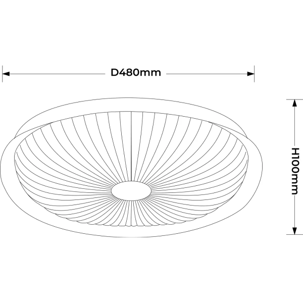 Plafon do salonu Luniq LP-0103/1C-50 LED 35W 3000-6000K biały