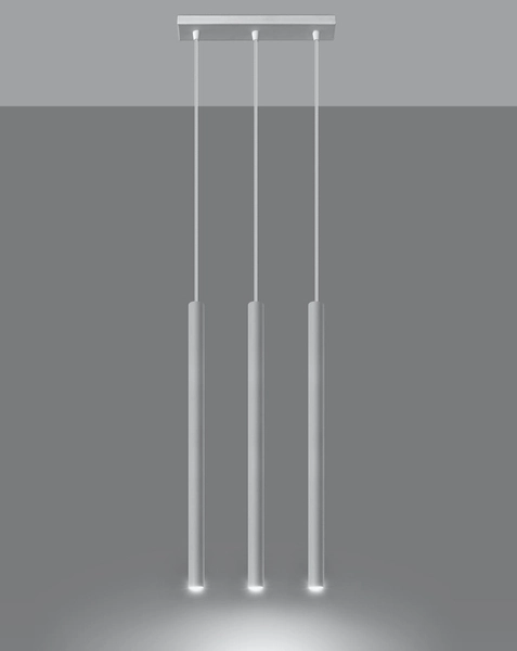 LAMPA wisząca STELLO SL.0466 metalowa OPRAWA listwa ZWIS sople tuby białe