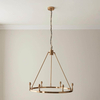 Wisząca lampa retro Chester 111202 na łańcuchu mosiądz