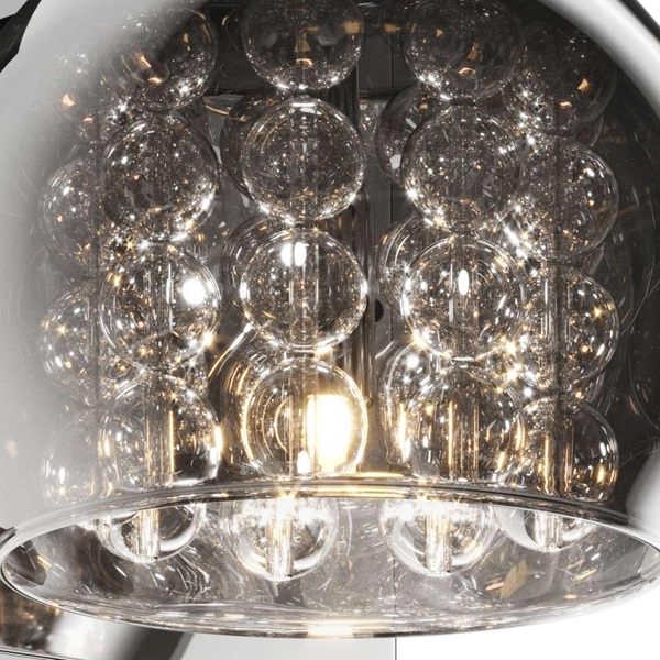 Szklany kinkiet z kryształkami CRYSTAL W0076-01A-B5FZ glamour chrom