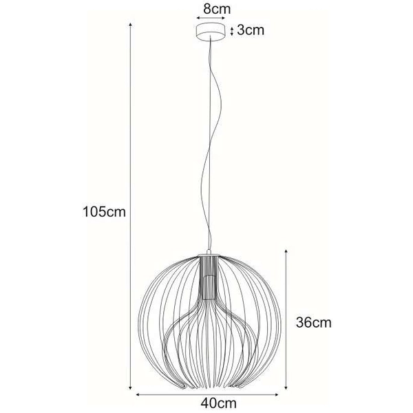 Industrialna LAMPA wisząca Tori K-3405 czarny Kaja druciana OPRAWA metalowy ZWIS klatka czarna