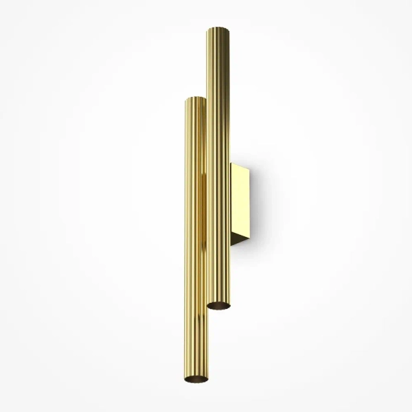 Naścienna podwójna tuba Calipso C082WL-24W2.7K-BS LED 24W 3700K mosiądz
