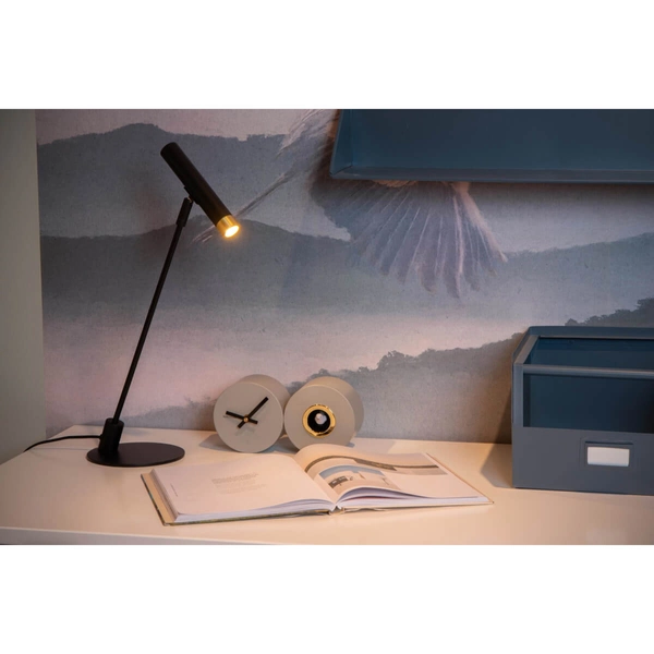 Metalowa lampka biurkowa Alec 03546/03/30 regulowana czarna