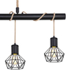 LAMPA wisząca PRISKA 54017-4H Globo belka OPRAWA skandynawska ZWIS liny brązowe czarne