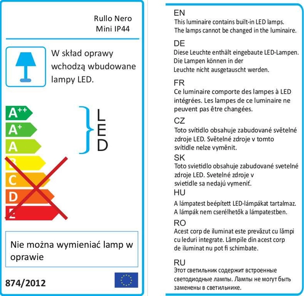 Okrągła LAMPA natynkowa Rullo Nero Mini IP44 Orlicki Design metalowa OPRAWA sufitowa LED 5W 3000K spot IP44 czarna