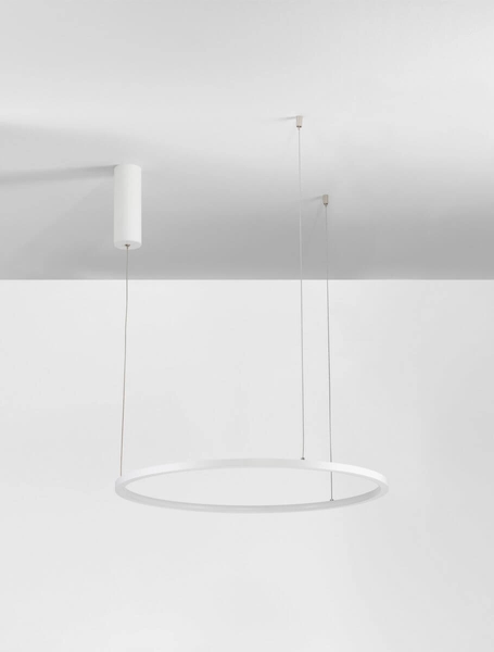 Biała lampa wisząca TOLUCA LE42783 do sypialni LED 36W 3000K ring