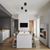 Minimalistyczny downlight natynkowy Kobald 2047 czarny spot nad blat