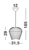 Wisząca lampa industrialna LE42929 do sypialni czarna