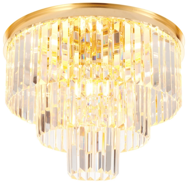 Lampa sufitowa glamour Splendore DN915-80 Step kryształki złote