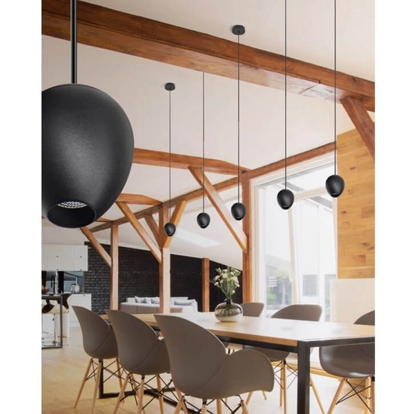 Wisząca lampa łezka OVUM AZ3095 Azzardo LED 5W 3000K do salonu czarny