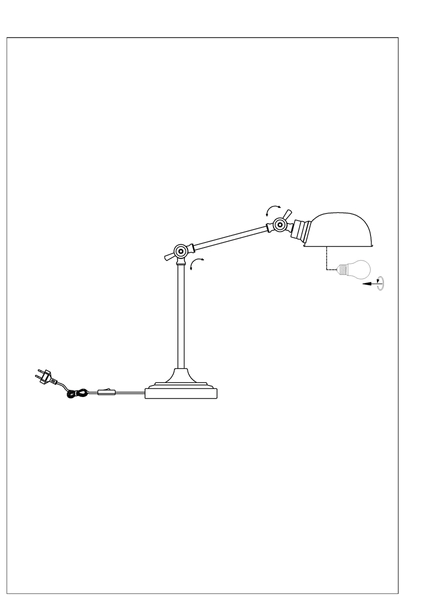 Regulowana lampka stołowa Portland 108584 Markslojd metalowa oprawa czarna