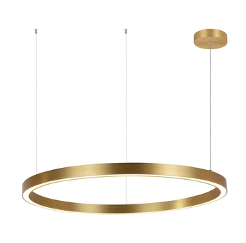 Lampa wisząca Midway LP-033/1P L GD ring LED 54W 3000K zwis złoty