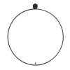 Pierścieniowa ścienna lampa VISUAL czarna W0437 1xLED 28W 3000K IP44 ring