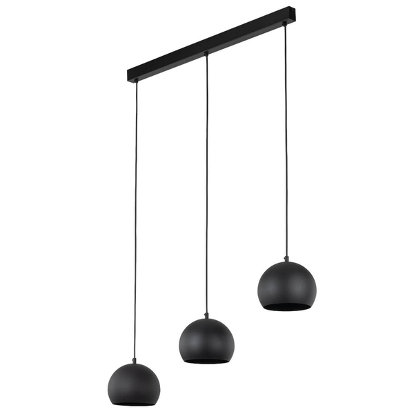 Lampa zwisowa na listwie Zoe 10169 nad stół round kule czarna