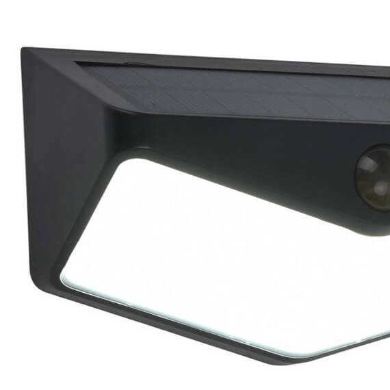 Elewacyjna lampa solarna WINGS 6915101330 LED 3,7W 5000K IP44 czarna