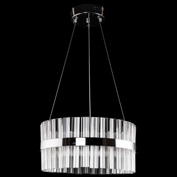 Okrągła lampa wisząca VEN E1694/25W glamour crystal przezroczysty chrom