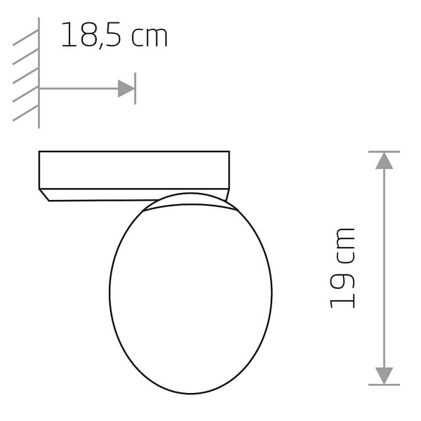 Łazienkowy kinkiet Ice Egg 8132 Nowodvorski IP44 kula metalowy czarny biały