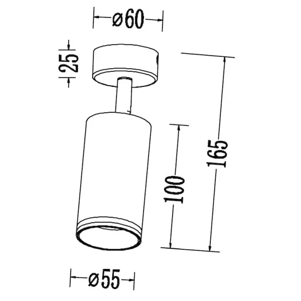 Punktowa lampa sufitowa Pipe Ring Spot ML2068 tubka biały