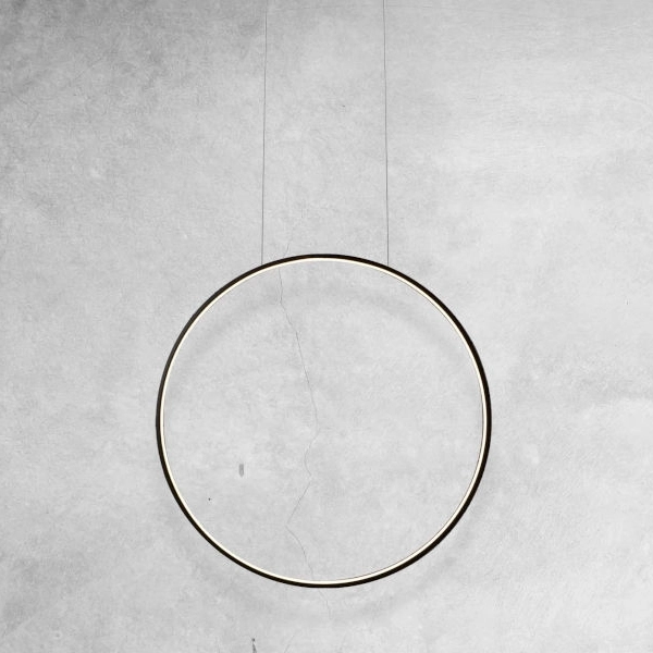 Wisząca lampa czarna Agaro 5312 LED 27W 4000K ring nad łóżko