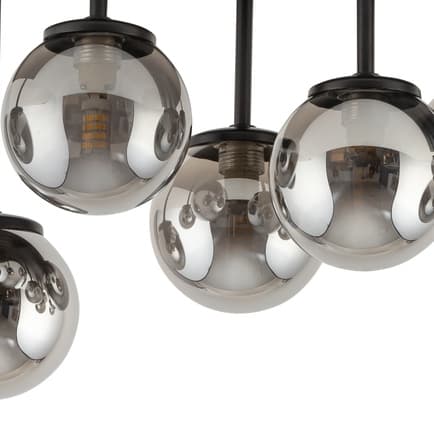 Plafon kule modernistyczny Tulia 33492 Sigma wielopunktowy czarny szary