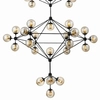 Designerska lampa wisząca PLANETARIO 41 czarna bursztynowa