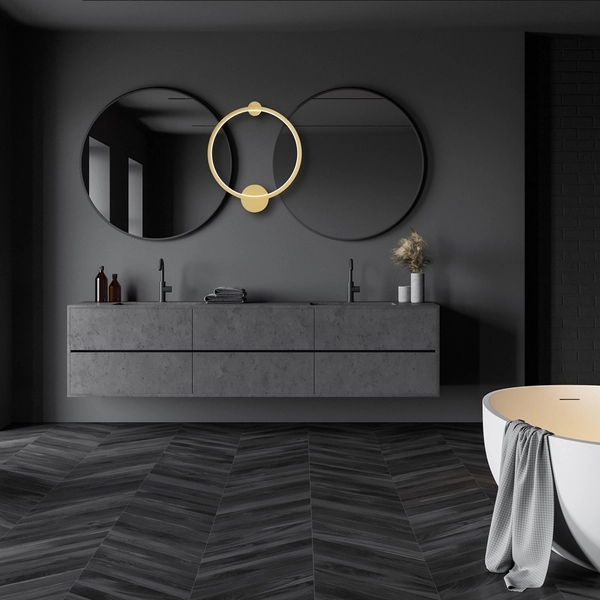 Sufitowa lampa do łazienki Saturno ML8859 Milagro LED 25W 4000K ring IP44 złoty