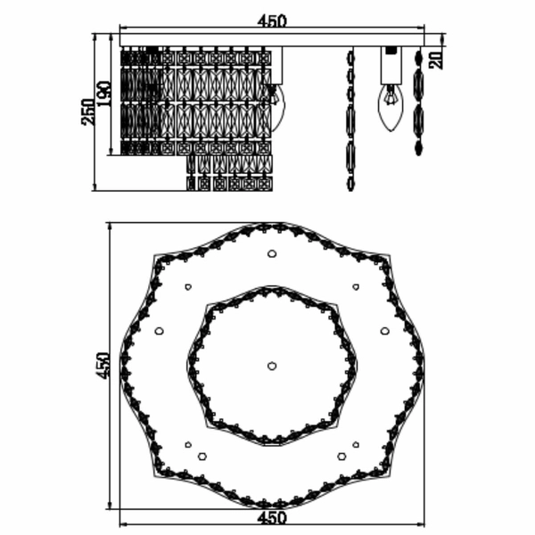 Plafoniera LAMPA sufitowa DUNE DIA005CL-06CH Maytoni szklana OPRAWA crystal glamour chrom