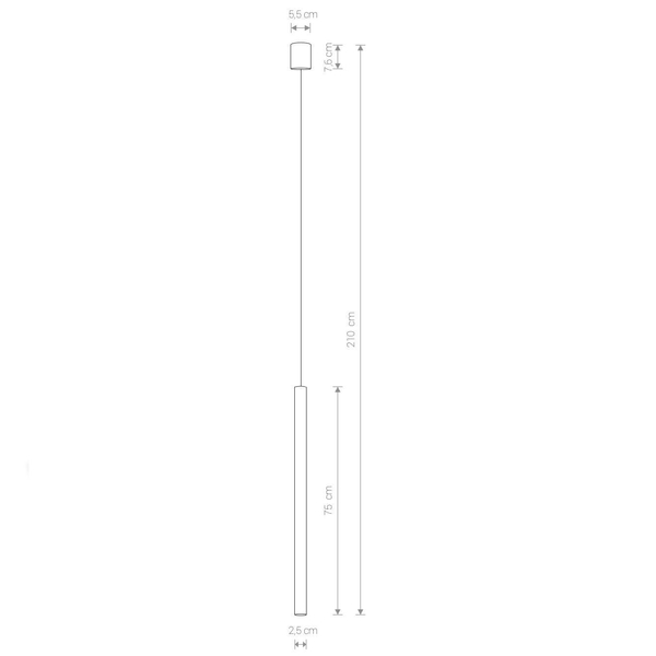 Lampa wisząca LASER 8431 Nowodvorski metalowa OPRAWA zwis tuba sopel mosiądz