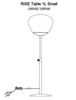 Lampka na biurko Rise 108545 Markslojd metalowa szklana czarna biała