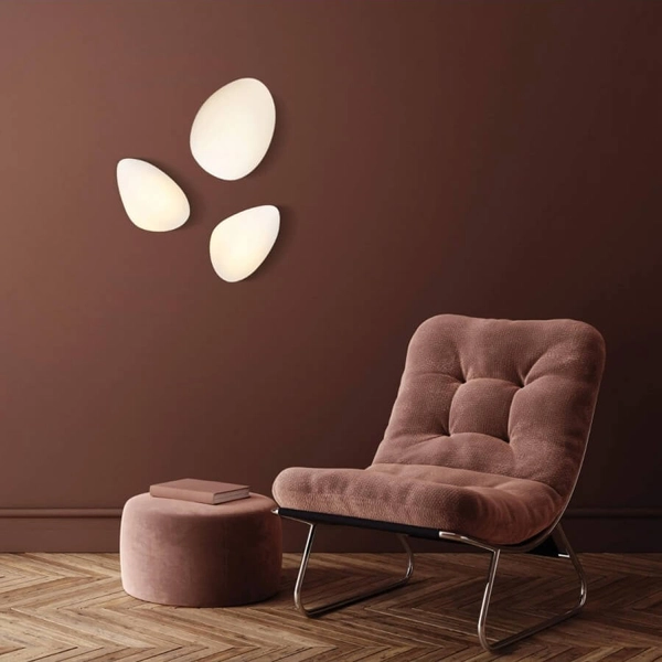 Szklana ścienna lampa 20137 LED 5W 3000K łezka biała