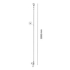 Minimalistyczna lampa sufitowo ścienna Surika 6020 Shilo LED 27W 3000K 300 cm metal czarna