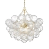 Molekułowa wisząca lampa COMO złoty mat metalowa szklana art deco G9 7p P07552AM