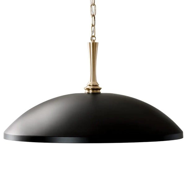 Łańcuchowa wisząca lampa Delarosa KL-DELAROSA-P-BK kopułowa czarna