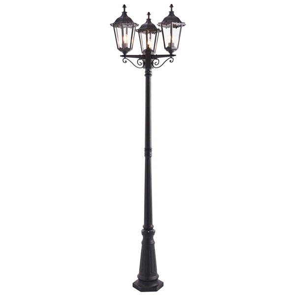 Lampa ogrodowa stojąca Burnford 76552 Endon lampion 3-punktowy IP44 czarny
