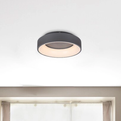 Plafoniera LAMPA sufitowa ADELINE 3928 Rabalux okrągła OPRAWA plafon LED 24W 3000K - 6000K z pilotem szary