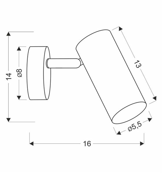 Nowoczesny kinkiet ścienny Colly 91-01603 Candellux ruchomy spot biały