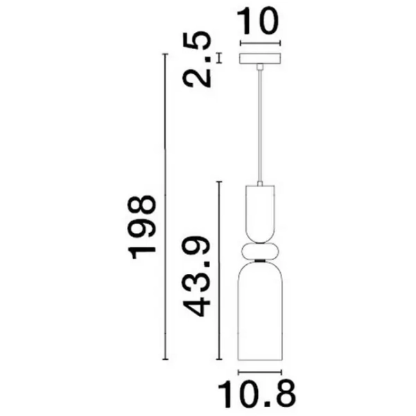Wisząca lampa skandynawska MURANO LE43399 kolorowy przezroczysty złoty