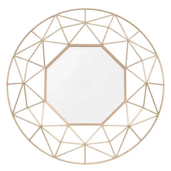 Geometryczne lustro na ścianę Andromeda 5055999201278 złoty