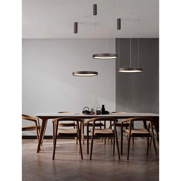 Lampa wisząca nad stół ZACAPU LE44321 LED 22W 3000K ring brązowa