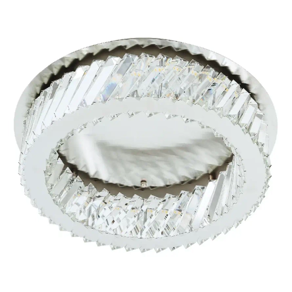 Sufitowa lampa do sypialni LUXORA 11708 LED 20W 3000K crystals nikiel