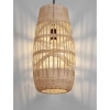 Bambusowa lampa wisząca GELVIRA LE45378 boho ażurowa drewniana czarna