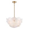 Lampa sufitowa/wisząca art deco ARDEN mosiężna metalowa szklana 6xE14 do salonu P06255BR