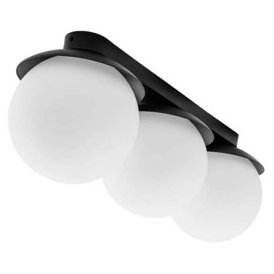 Okrągła lampa nasufitowa Kuul KLB320S0 potrójna IP44 biała czarna