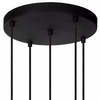 Wisząca lampa loftowa Marius kaskada czarna przydymiona