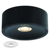 Wpuszczana LAMPA sufitowa Neo Slim Nero KG + Ufo Cromo Orlicki Design podtynkowa OPRAWA metalowa okrągła czarna chrom