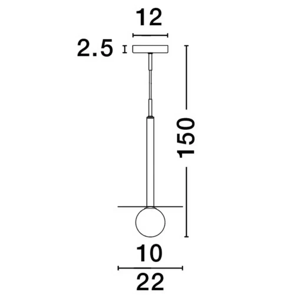 Wisząca lampa URUAPAN LE42886 kapelusz do salonu czarny biały