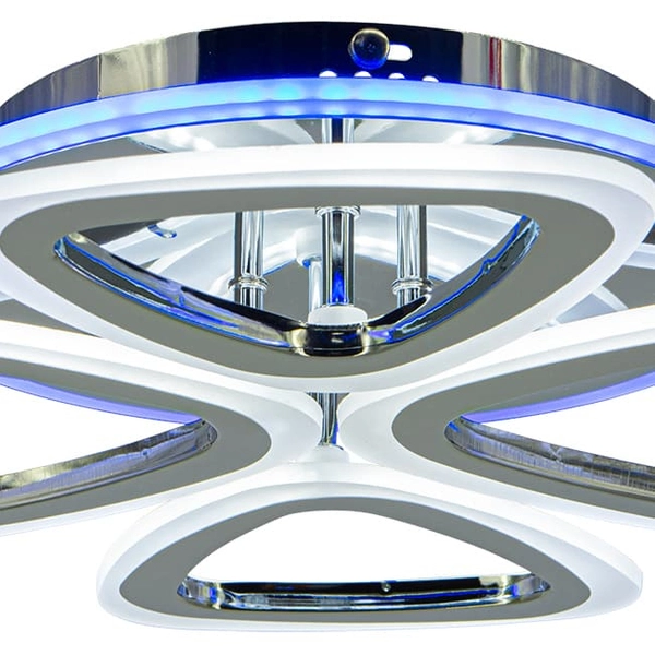 Lampa sufitowa ledowa Oslo DRS2013 8C LED 77W do salonu chromowana