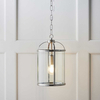 Metalowa lampa wisząca Lambeth 70323 Endon do pokoju srebrna przezroczysta