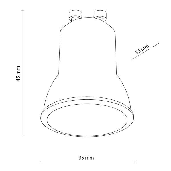 Spotlight żarówka GU10 18197 MINI MR11 400lm czarny