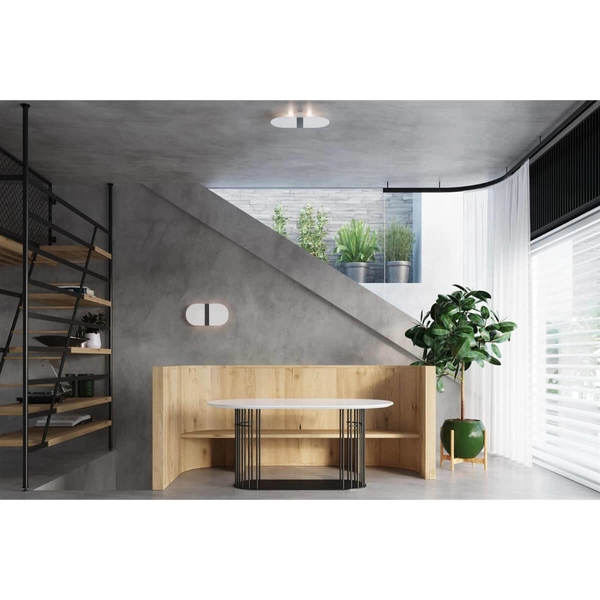 Natynkowa lampa sufitowa SL.1005 biały owal do salonu